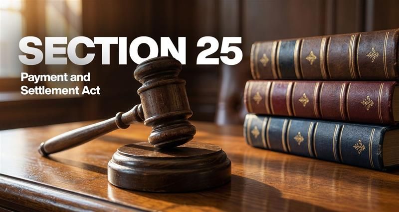Everything You Need to Know About Section 25 of the Payment and Settlement Act