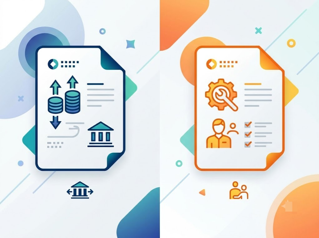 Illustration distinguishing bank settlement charges from a service fee