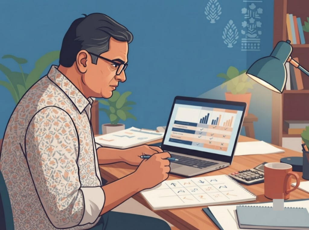 Indian borrower evaluating credit card debt consolidation providers