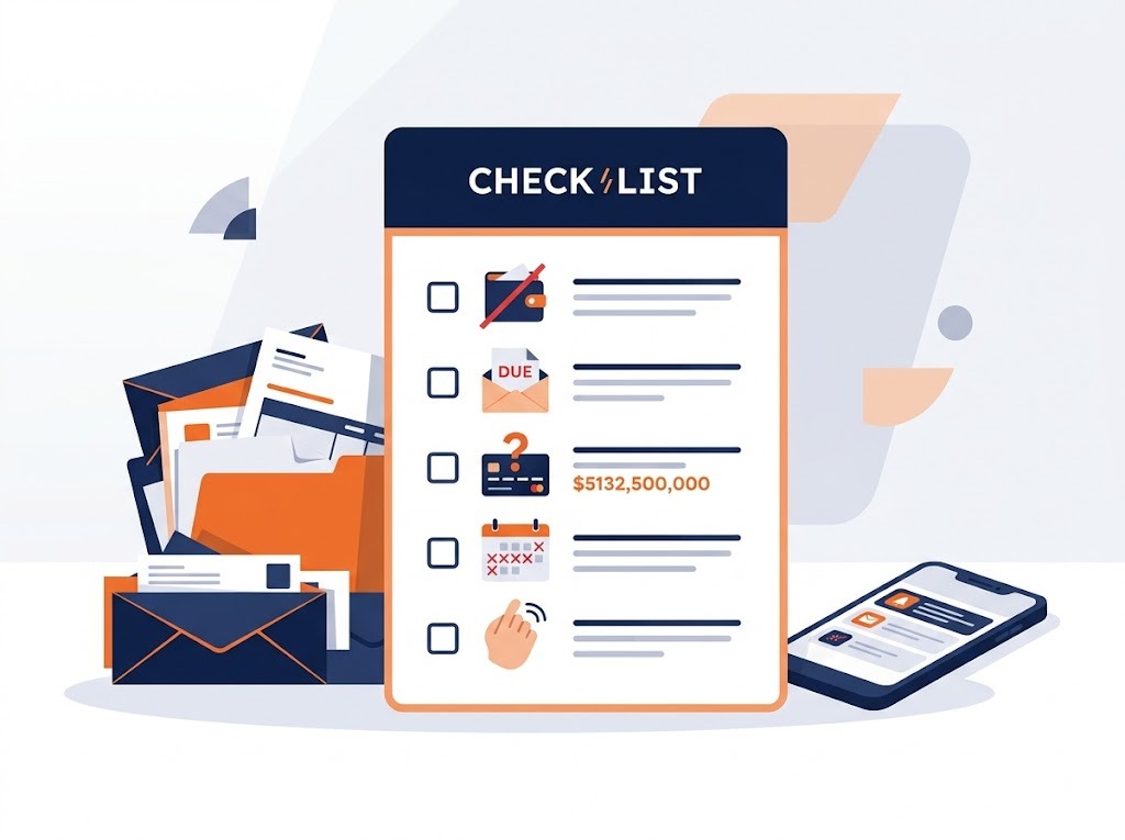 Checklist graphic showing signs it may be time for credit and debt counseling.