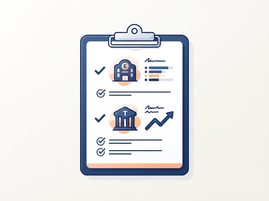 Illustration of checklist for identifying credit score discrepancies