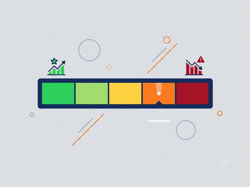 Utilisation levels mapped to credit score impact illustration