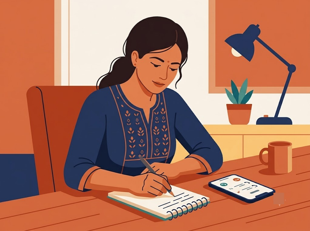 Indian person documenting recovery calls on phone as evidence