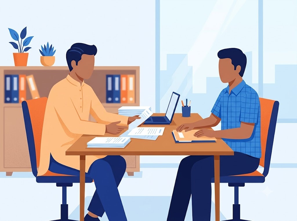 FREED counsellor helping an Indian borrower resolve underlying loan debt