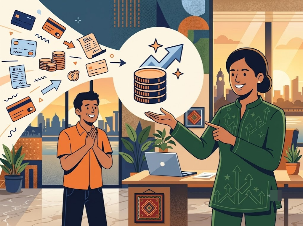 FREED counsellor helping an Indian borrower simplify multiple EMIs into one