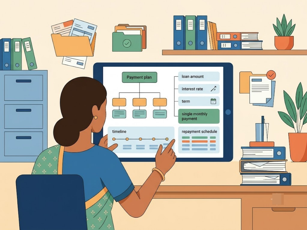 FREED helping an Indian borrower consolidate multiple loans into one EMI