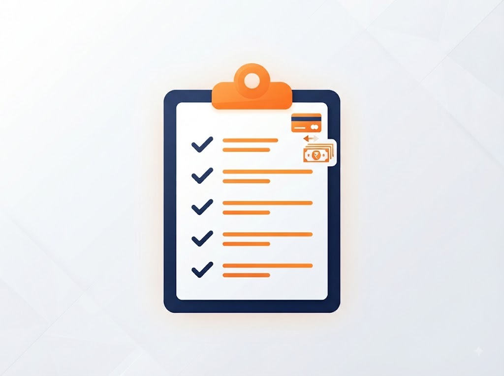 Checklist illustration for deciding on an HDFC credit card or personal loan balance transfer