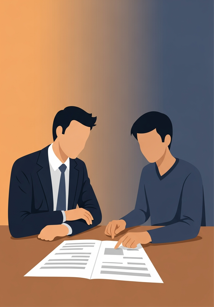 FREED counsellor reviewing an old settled loan account with an Indian client