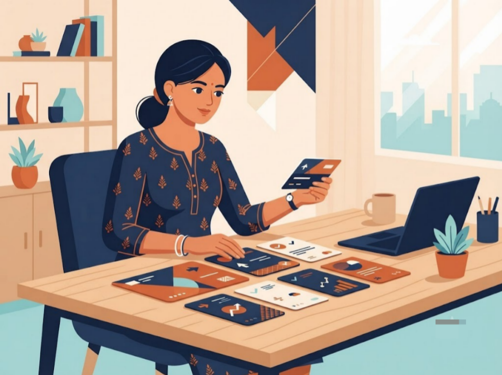 Indian borrower comparing debt consolidation loan offers from different banks