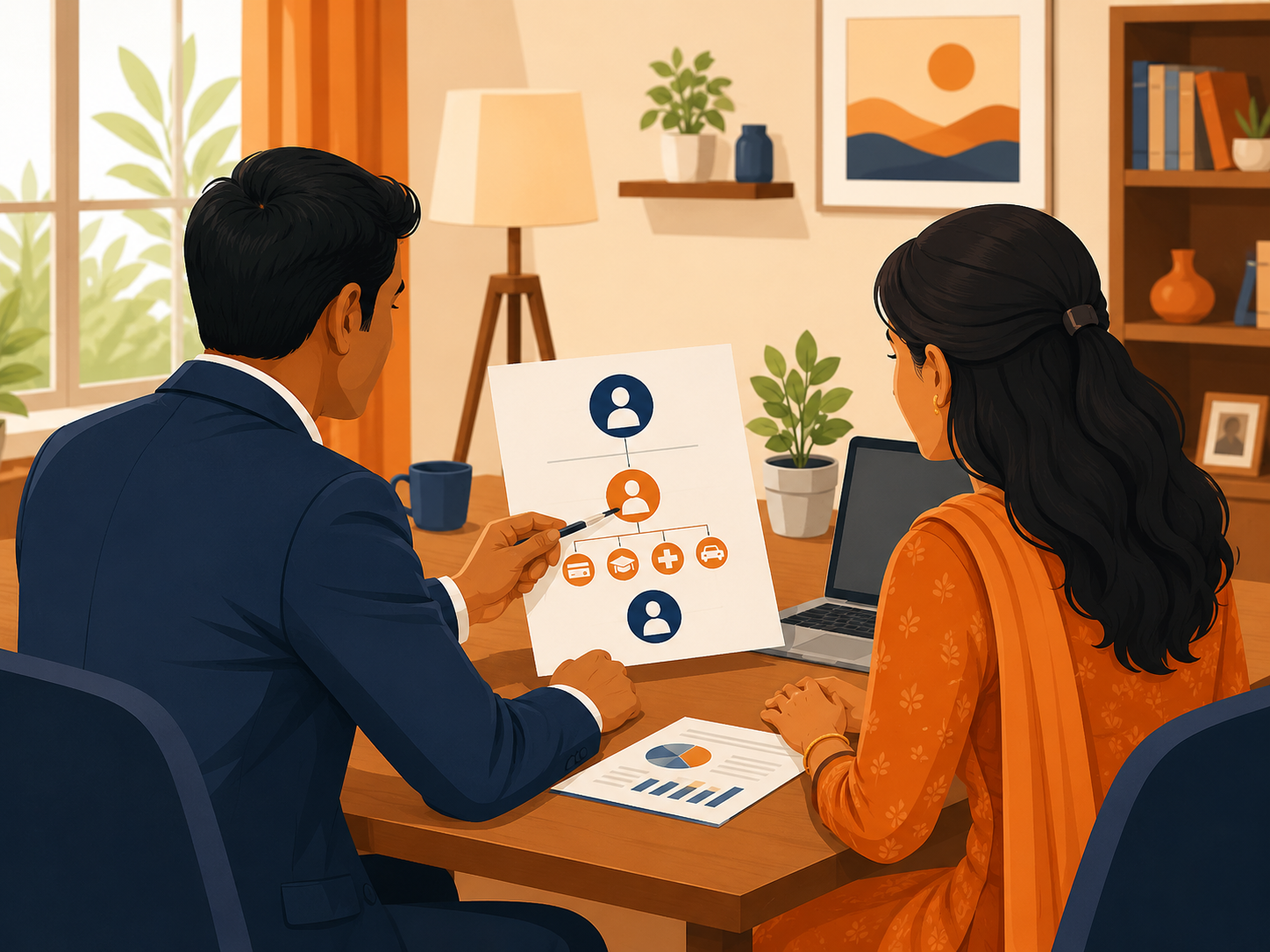 FREED representative guiding Indian borrower through debt consolidation process