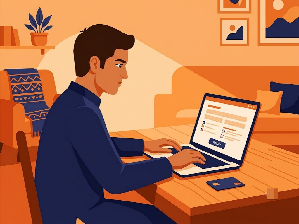 Indian first-time borrower applying for a secured credit card to build credit history