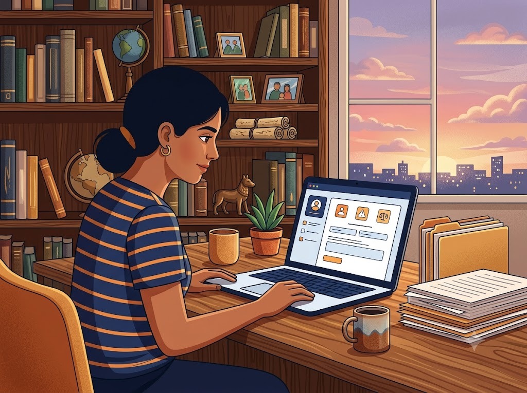 Indian person filing CIBIL dispute online with documents ready