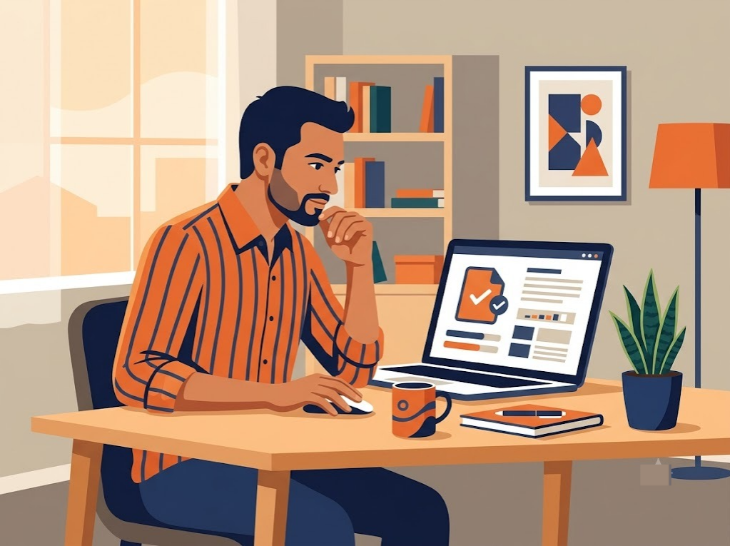 Person reviewing their CIBIL report to check a loan account entry