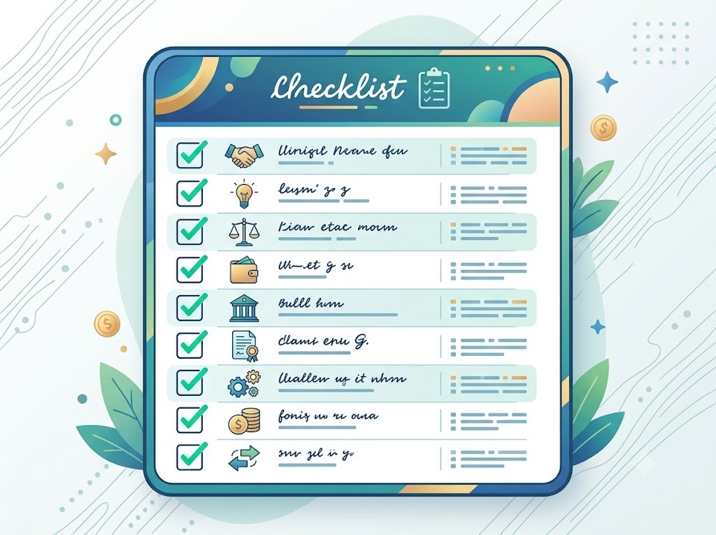 Checklist illustration for someone considering becoming a loan guarantor