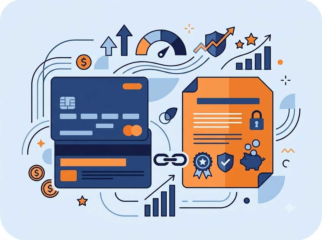 Secured credit card backed by fixed deposit illustration for credit rebuilding