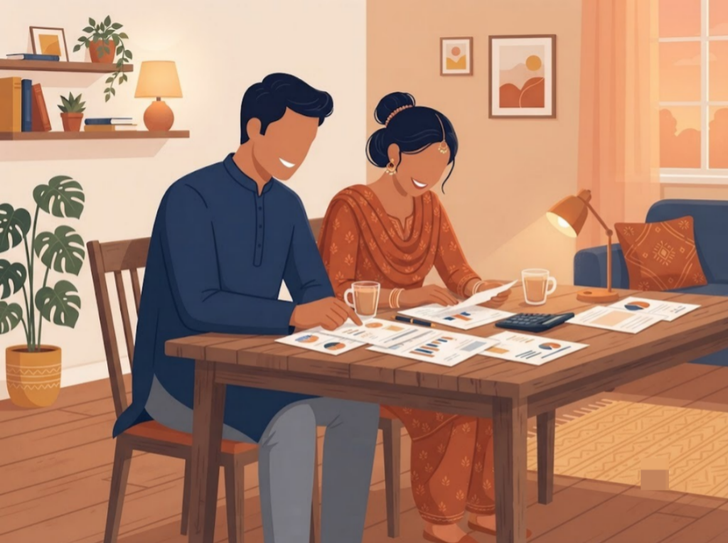 Indian couple relieved after simplifying debt ahead of home loan plans.