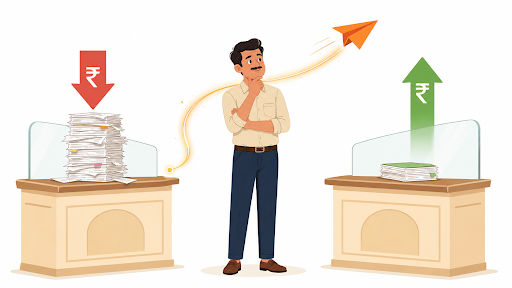 Debt consolidation and EMI management illustration
